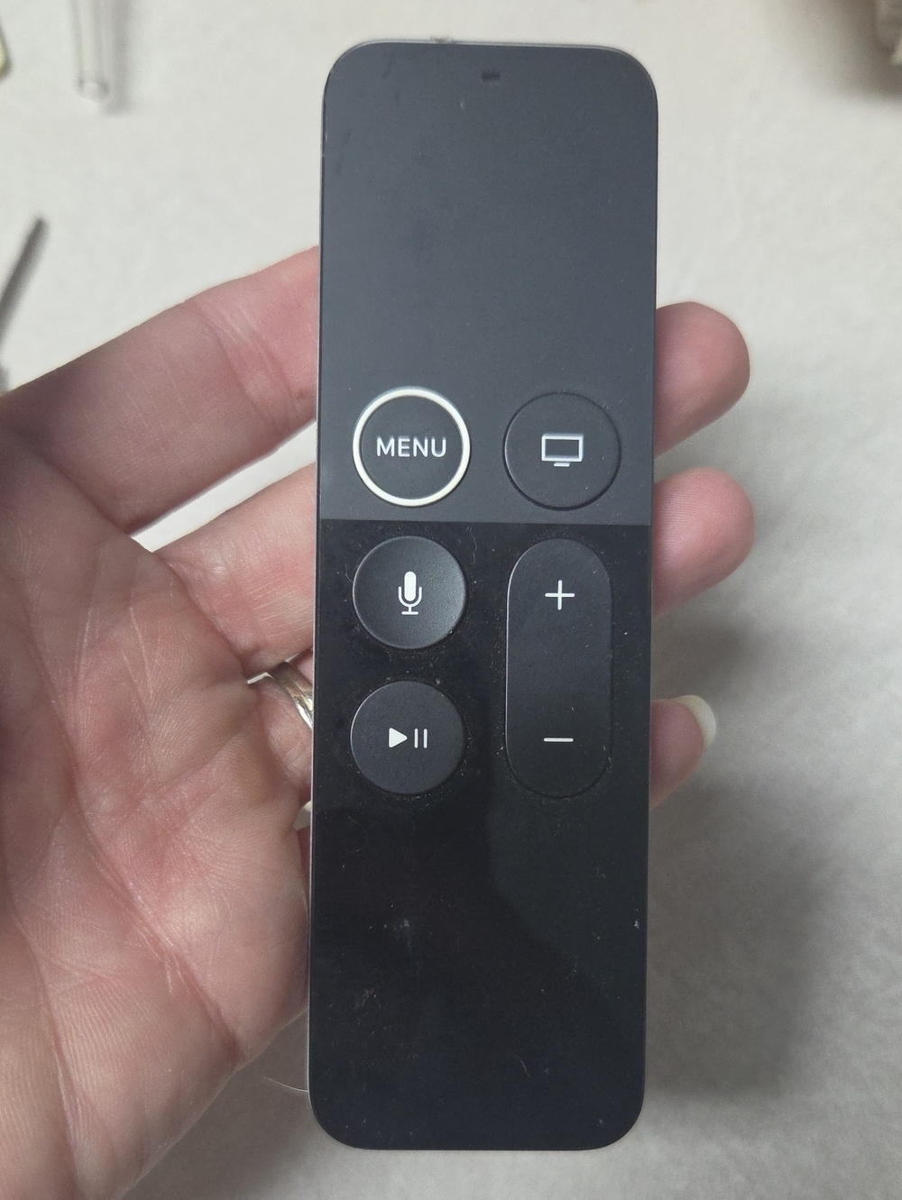 Apple Black Siri Remote with Circular MENU Button